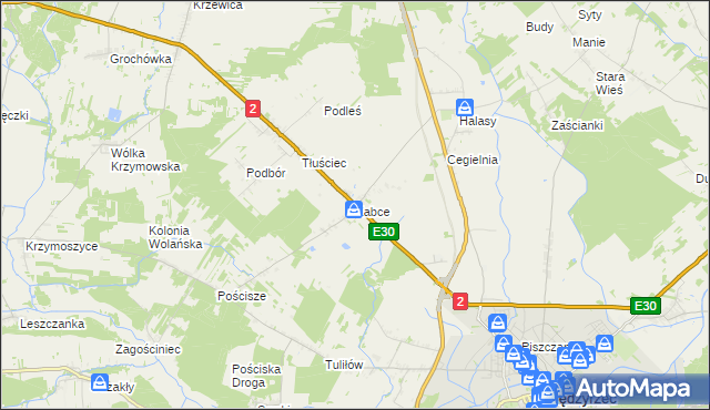 mapa Żabce, Żabce na mapie Targeo