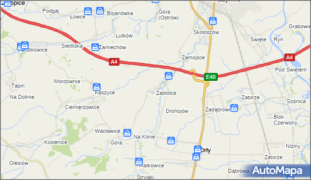 mapa Zabłotce gmina Radymno, Zabłotce gmina Radymno na mapie Targeo