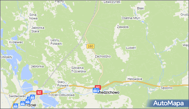 mapa Zachodzko, Zachodzko na mapie Targeo
