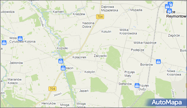 mapa Zacywilki, Zacywilki na mapie Targeo