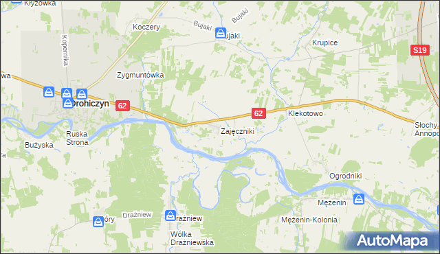 mapa Zajęczniki, Zajęczniki na mapie Targeo