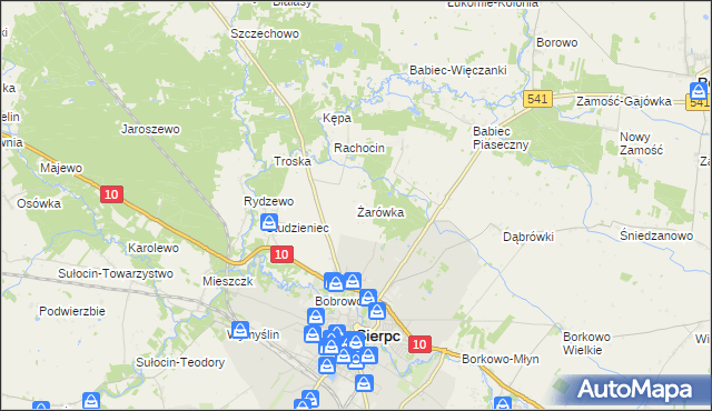 mapa Żarówka gmina Sierpc, Żarówka gmina Sierpc na mapie Targeo