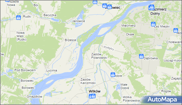 mapa Zastów Polanowski, Zastów Polanowski na mapie Targeo