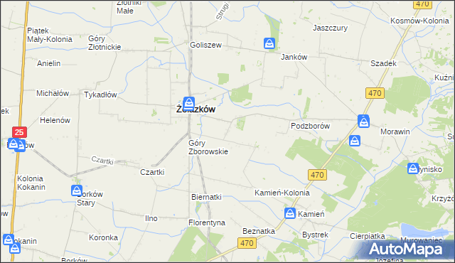 mapa Zborów gmina Żelazków, Zborów gmina Żelazków na mapie Targeo