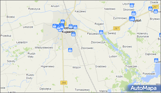 mapa Zborowiec, Zborowiec na mapie Targeo