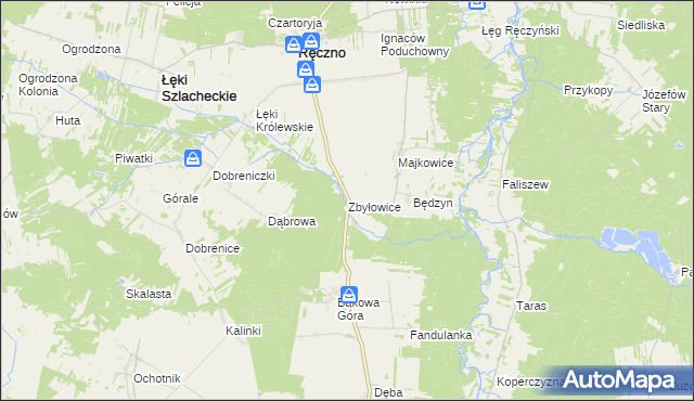 mapa Zbyłowice, Zbyłowice na mapie Targeo