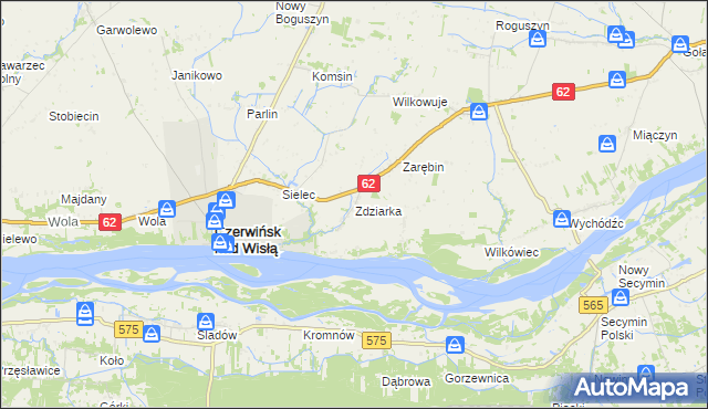 mapa Zdziarka, Zdziarka na mapie Targeo