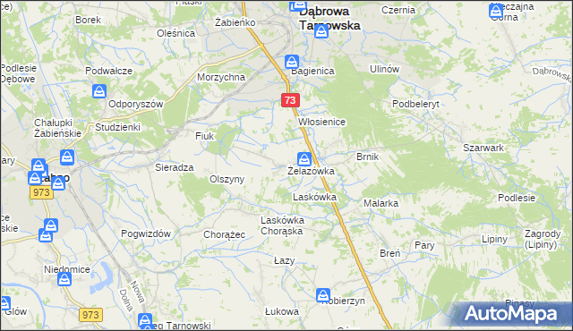 mapa Żelazówka, Żelazówka na mapie Targeo