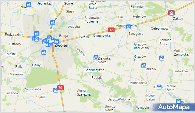 mapa Zielonka Nowa, Zielonka Nowa na mapie Targeo
