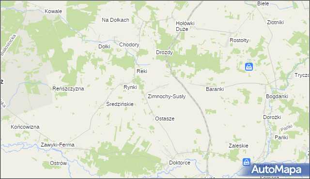 mapa Zimnochy-Świechy, Zimnochy-Świechy na mapie Targeo