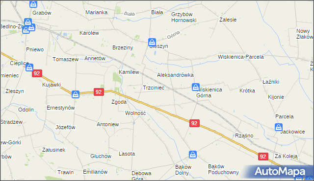 mapa Zosinów, Zosinów na mapie Targeo