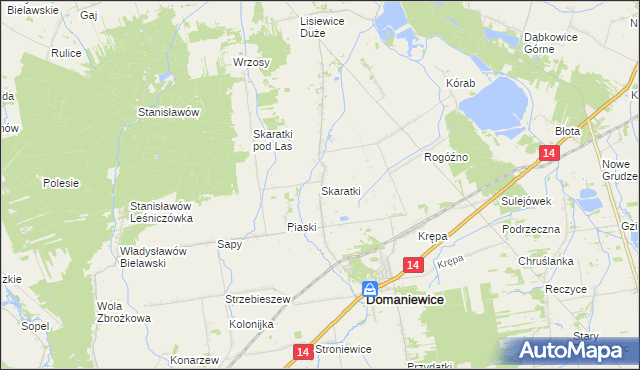 mapa Skaratki, Skaratki na mapie Targeo