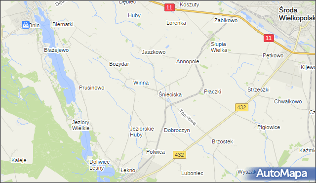 mapa Śnieciska, Śnieciska na mapie Targeo