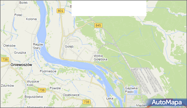 mapa Wólka Gołębska, Wólka Gołębska na mapie Targeo