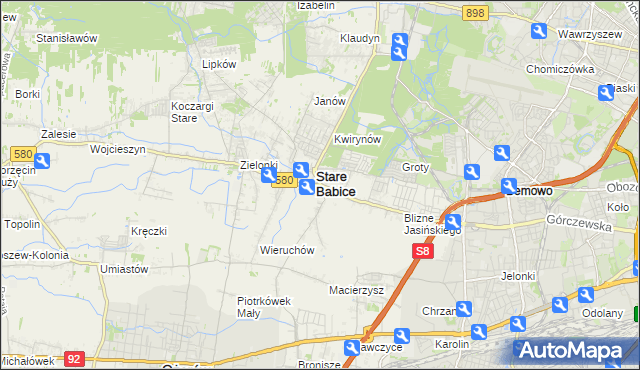 mapa Babice Nowe, Babice Nowe na mapie Targeo