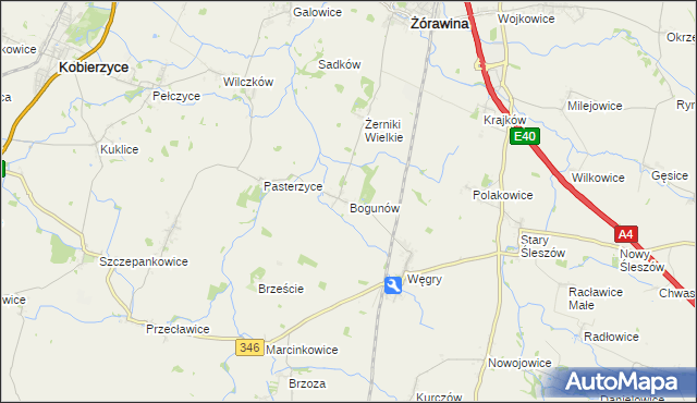 mapa Bogunów, Bogunów na mapie Targeo