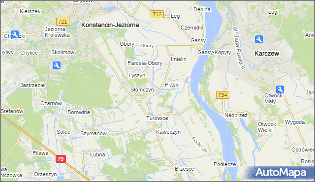 mapa Cieciszew, Cieciszew na mapie Targeo