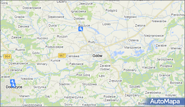 mapa Gdów, Gdów na mapie Targeo
