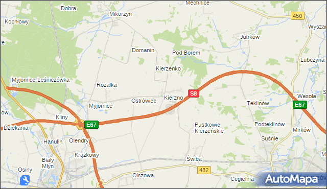 mapa Kierzno, Kierzno na mapie Targeo