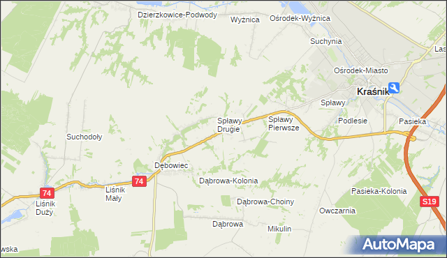 mapa Kowalin, Kowalin na mapie Targeo