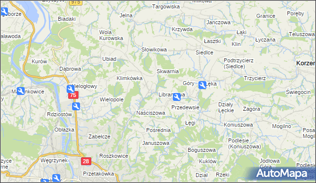 mapa Librantowa, Librantowa na mapie Targeo