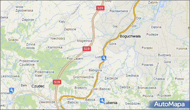 mapa Lutoryż, Lutoryż na mapie Targeo