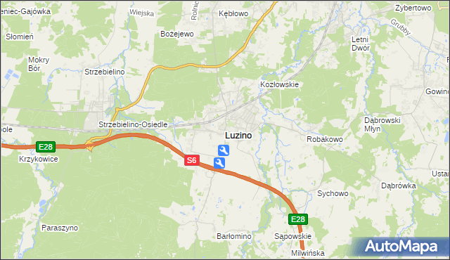 mapa Luzino, Luzino na mapie Targeo