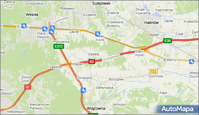mapa Michałówek gmina Wiązowna, Michałówek gmina Wiązowna na mapie Targeo