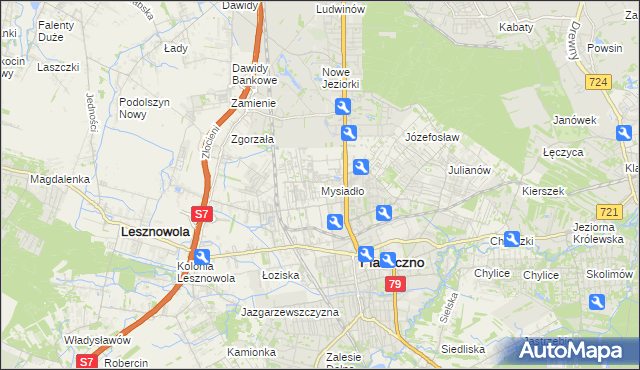 mapa Mysiadło, Mysiadło na mapie Targeo