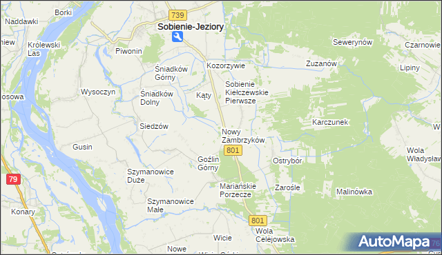 mapa Nowy Zambrzyków, Nowy Zambrzyków na mapie Targeo