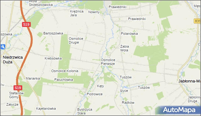 mapa Osmolice Pierwsze, Osmolice Pierwsze na mapie Targeo