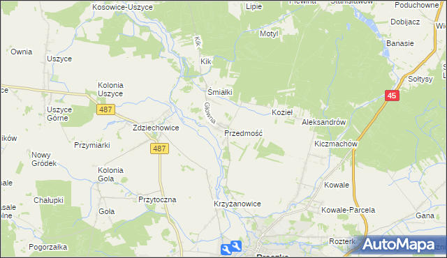 mapa Przedmość, Przedmość na mapie Targeo