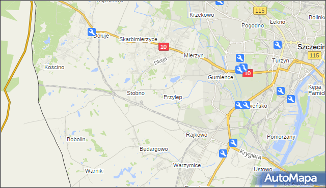 mapa Przylep, Przylep na mapie Targeo