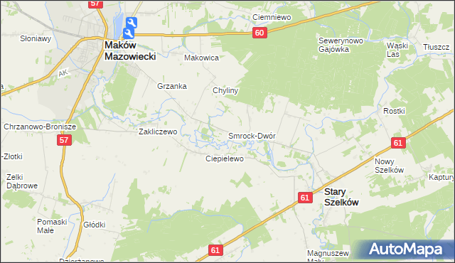 mapa Smrock-Dwór, Smrock-Dwór na mapie Targeo