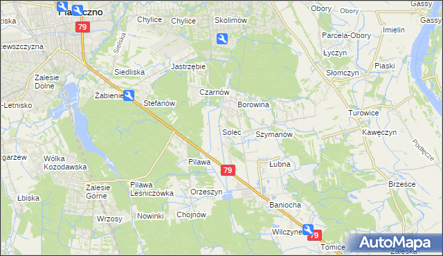 mapa Solec gmina Góra Kalwaria, Solec gmina Góra Kalwaria na mapie Targeo