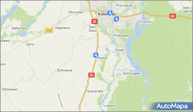 mapa Stopka, Stopka na mapie Targeo