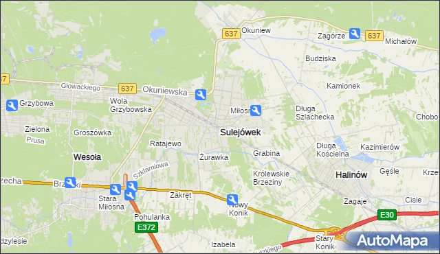 mapa Sulejówek, Sulejówek na mapie Targeo