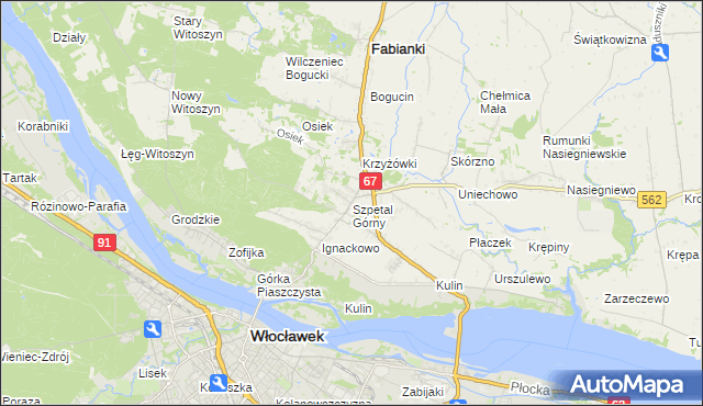 mapa Szpetal Górny, Szpetal Górny na mapie Targeo