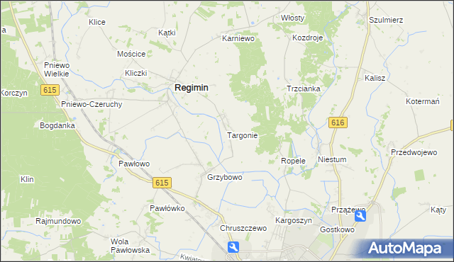 mapa Targonie, Targonie na mapie Targeo