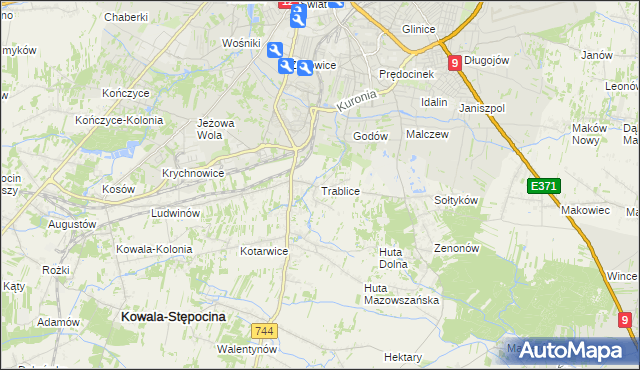 mapa Trablice, Trablice na mapie Targeo