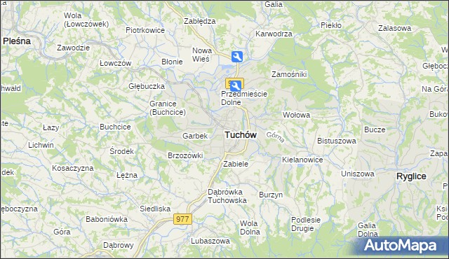mapa Tuchów, Tuchów na mapie Targeo