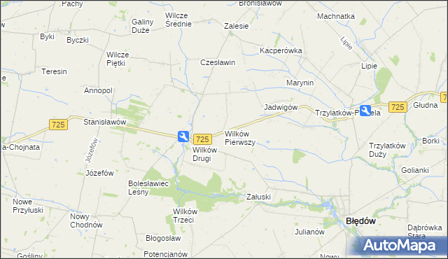 mapa Wilków Pierwszy, Wilków Pierwszy na mapie Targeo