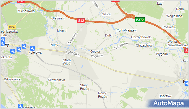 mapa Witowice gmina Końskowola, Witowice gmina Końskowola na mapie Targeo