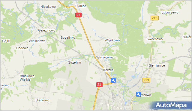 mapa Włynkówko, Włynkówko na mapie Targeo