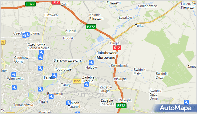 mapa Wólka powiat lubelski, Wólka powiat lubelski na mapie Targeo