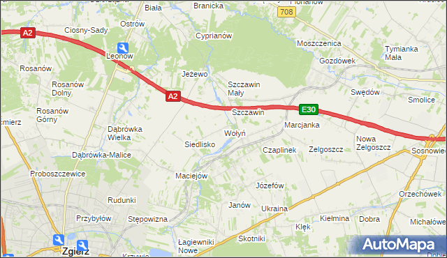 mapa Wołyń, Wołyń na mapie Targeo