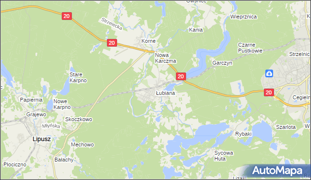 mapa Łubiana, Łubiana na mapie Targeo