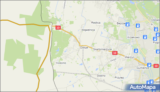 mapa Dołuje, Dołuje na mapie Targeo