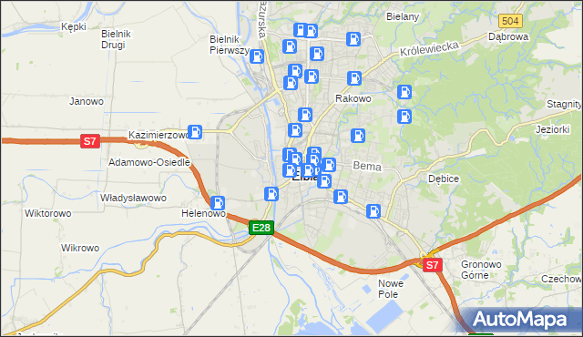 mapa Elbląga, Elbląg na mapie Targeo