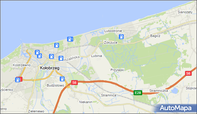 mapa Kądzielno, Kądzielno na mapie Targeo